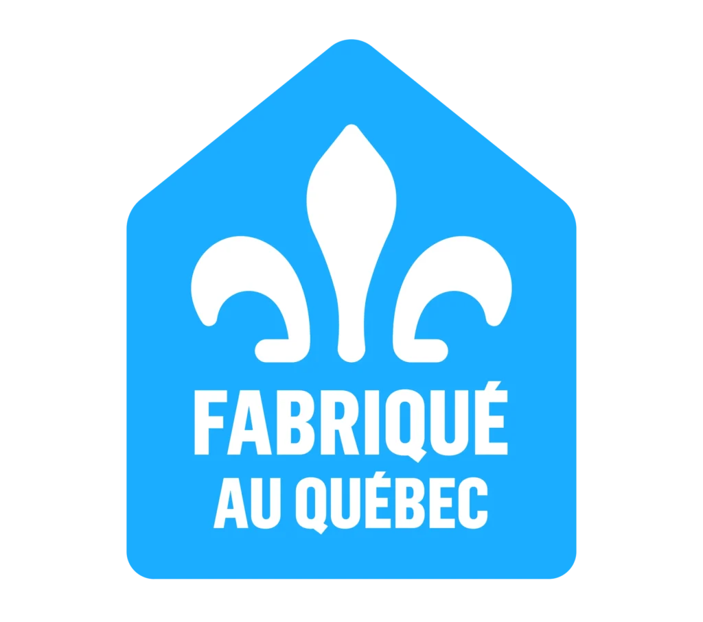 Logo de la certification Fabriqué au Québec décernée à l'Oasis d'Ecotime