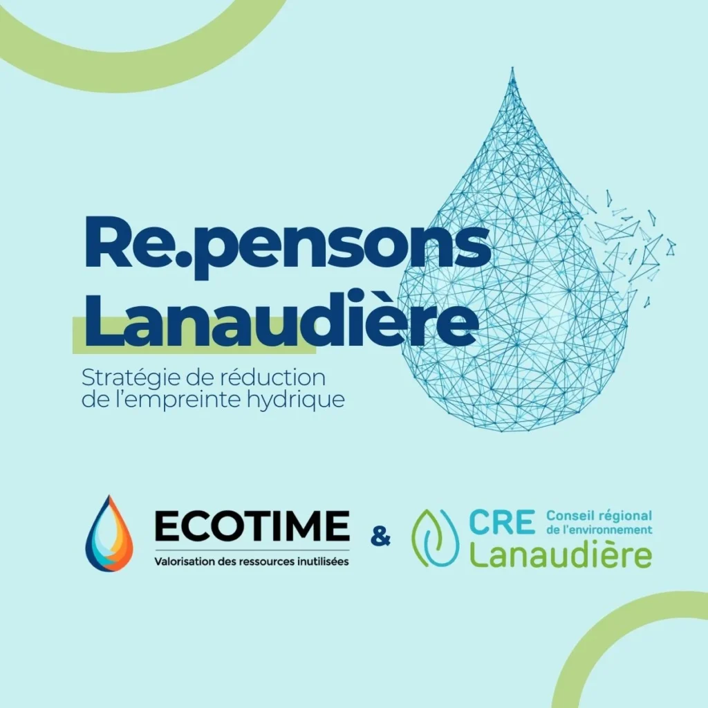 Visuel de présentation de la stratégie de réduction de l'empreinte hydrique de Lanaudière