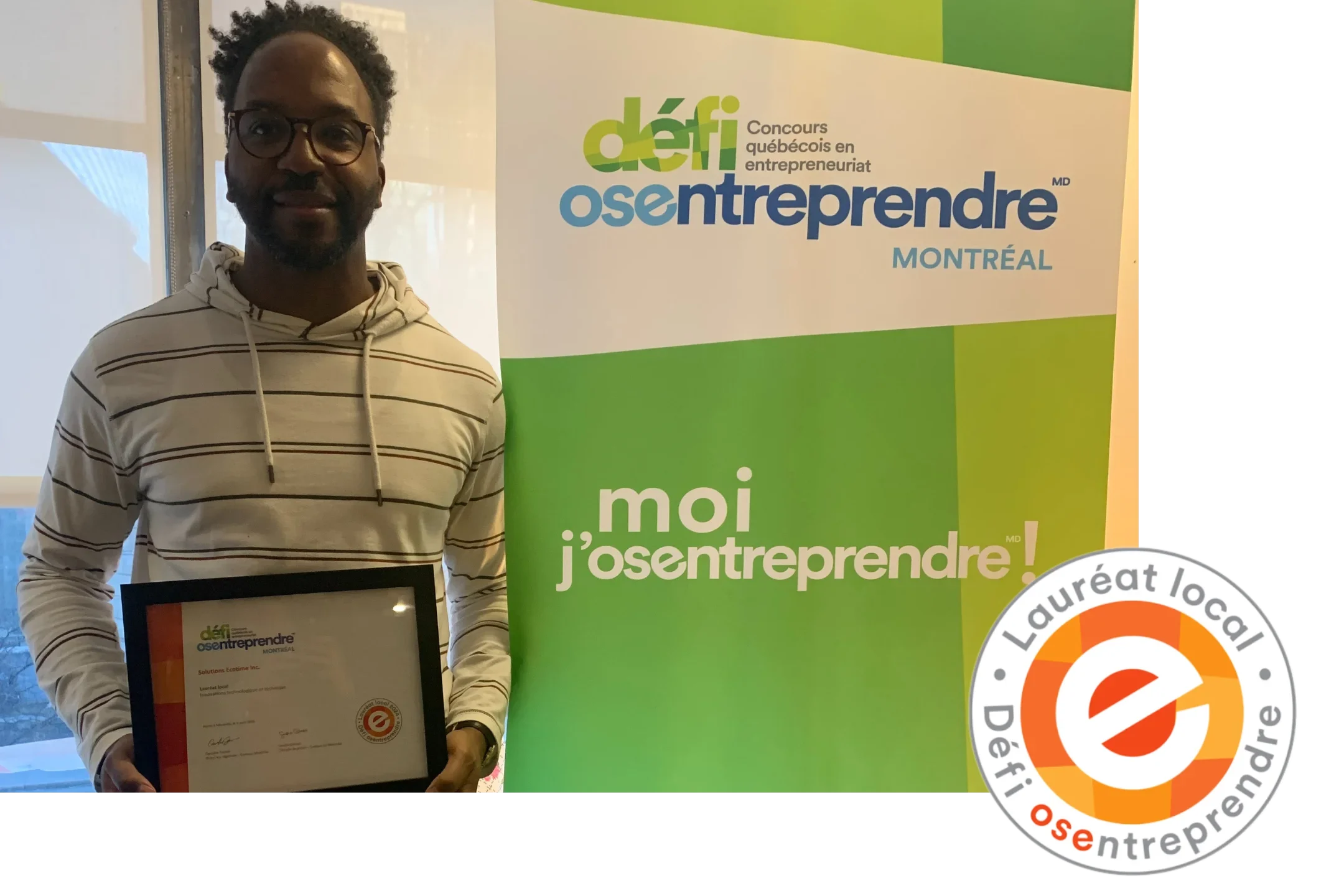 Eddy Dureuil à la remise des prix du niveau local