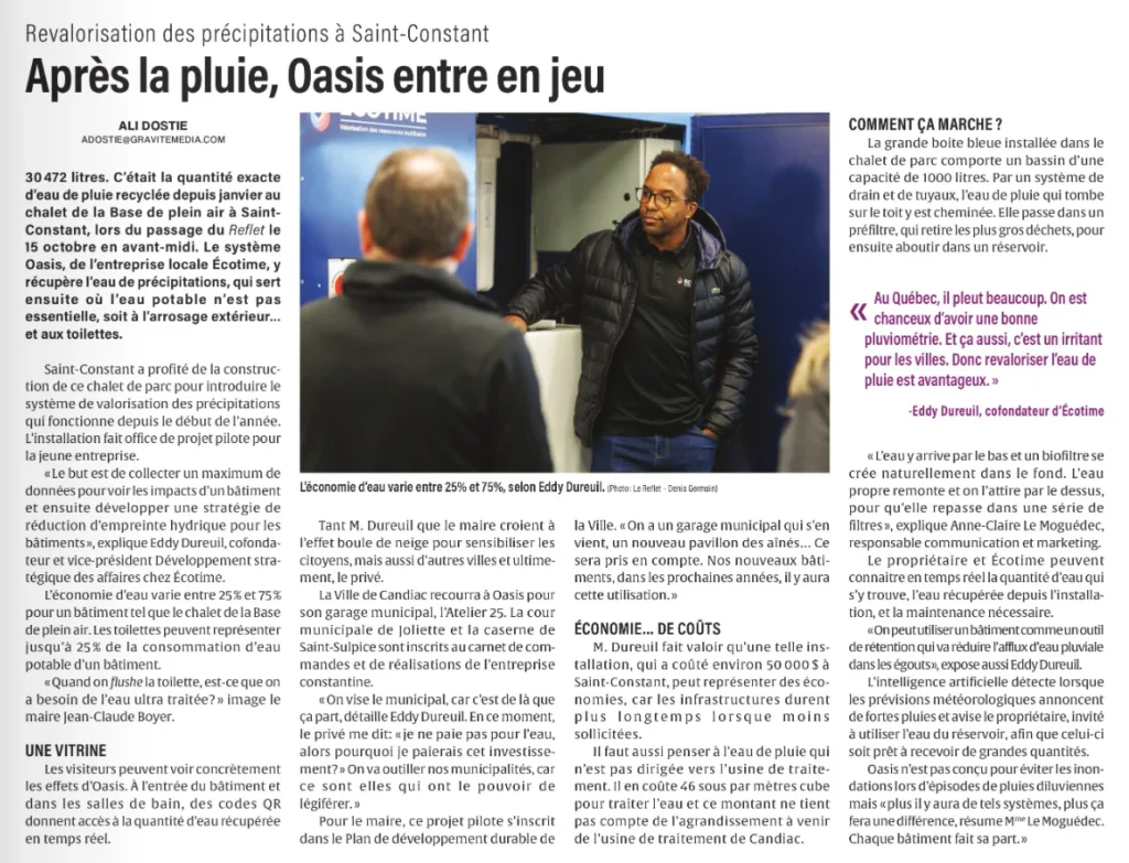 Article du journal Le Reflet