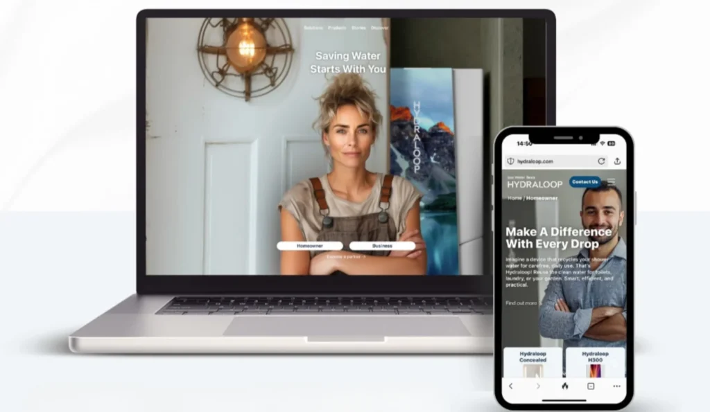 Le nouveau site internet d'Hydraloop