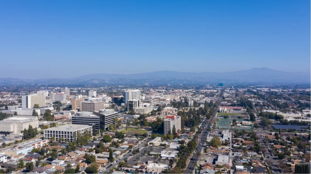 Orange County en Californie vu du ciel