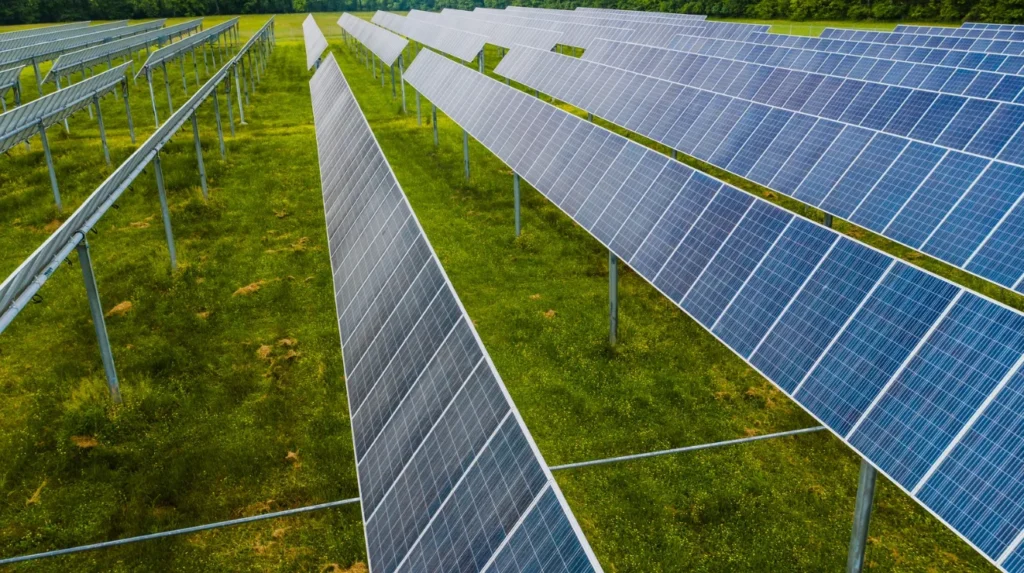 Photo de panneaux solaires, une innovation de développement durable