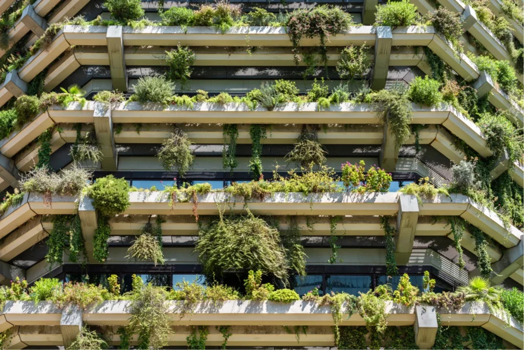 Illustration d'un bâtiment vert